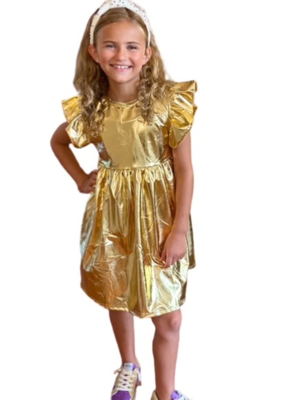 Belle Cher Gold Metallic Dress
Belle Cher size 8 new
